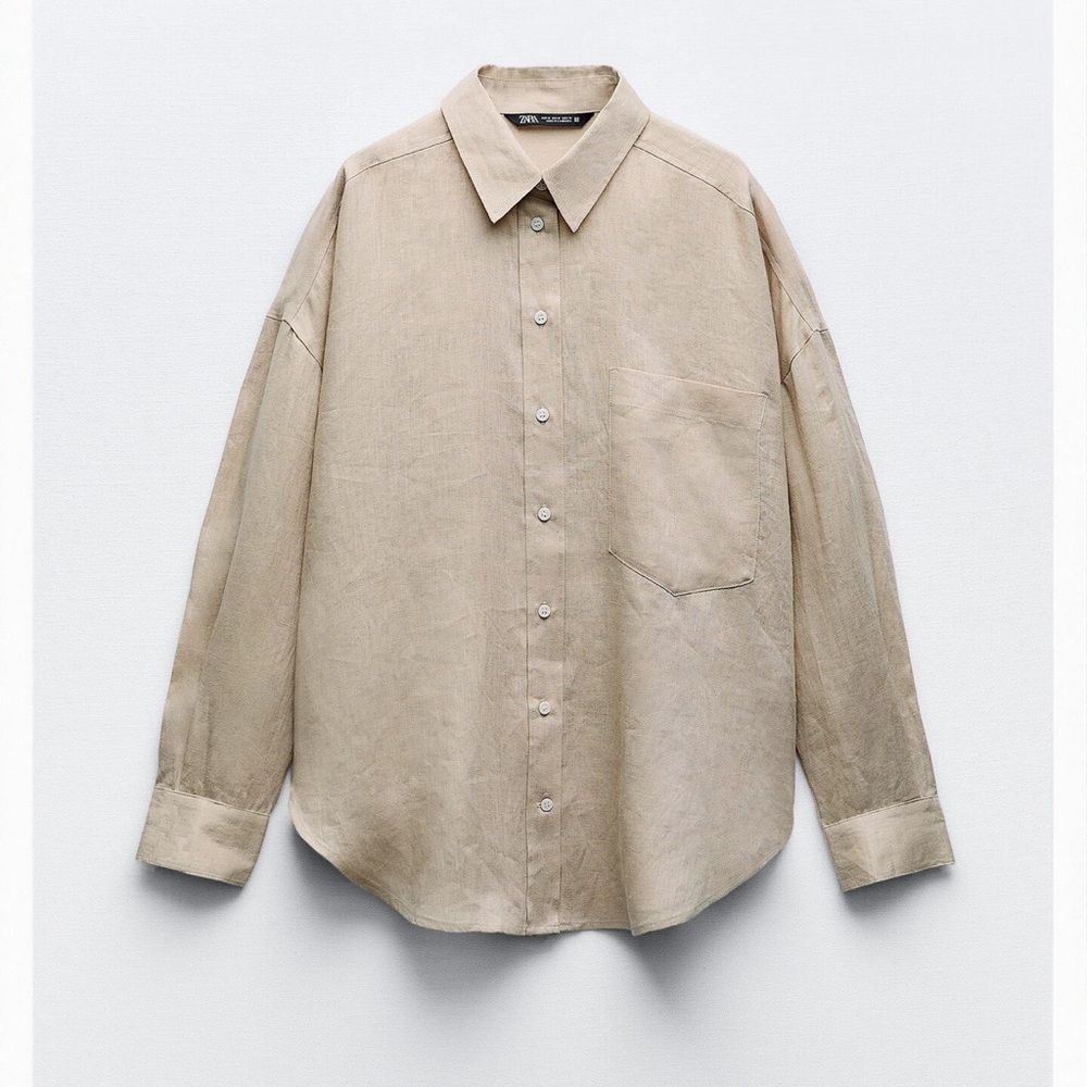 Zara 100% linen shirt